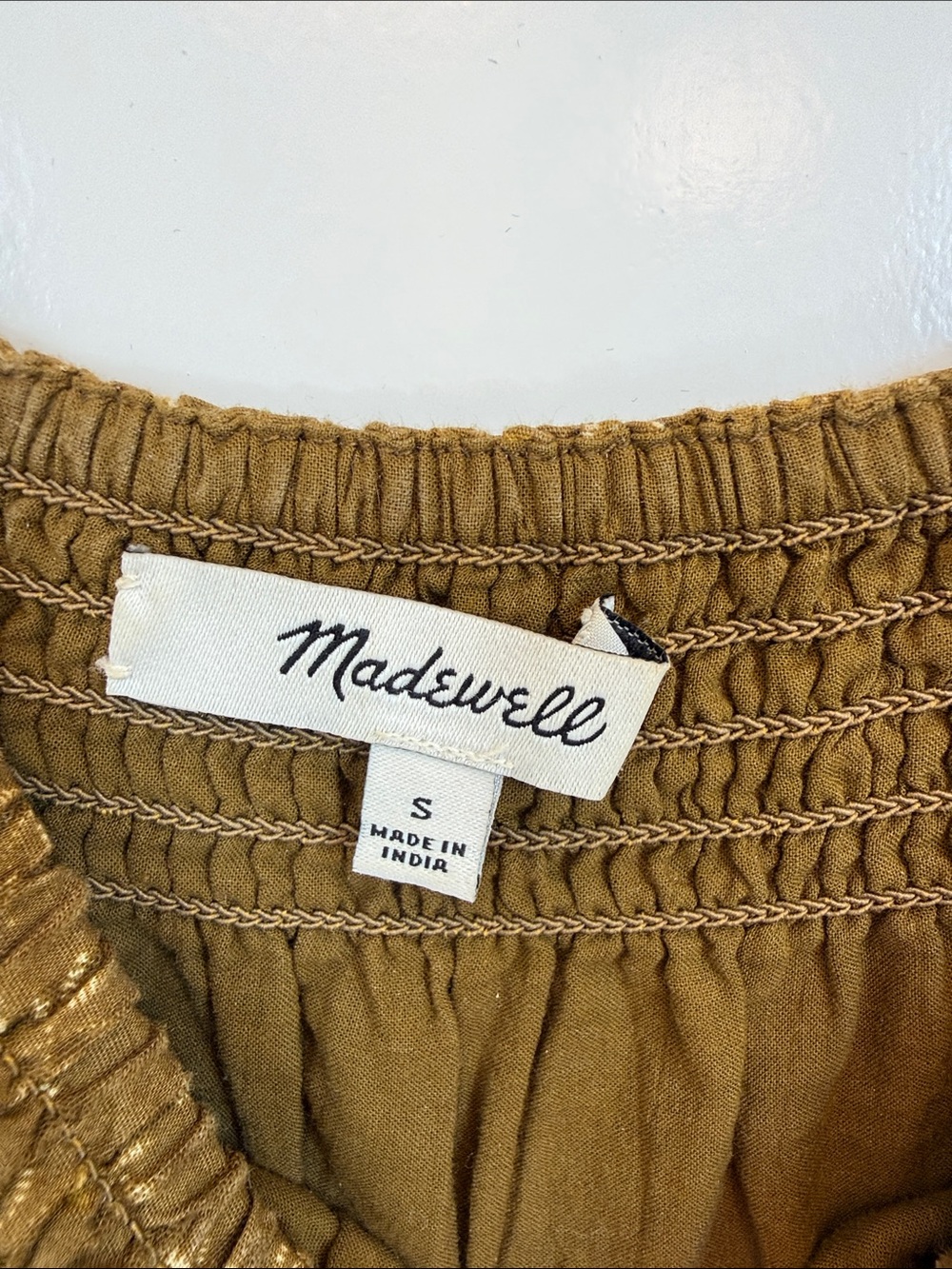 Madewell Womeny Olive Floral Tiered Dress - Picture 2 of 5
